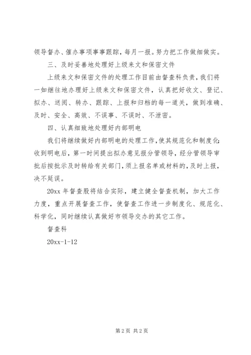 市政府督查科工作计划 (4).docx