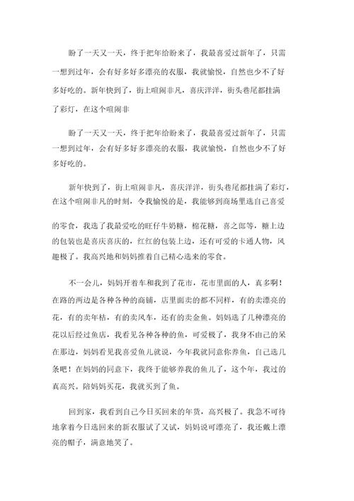 快乐的新年作文400字集锦九篇