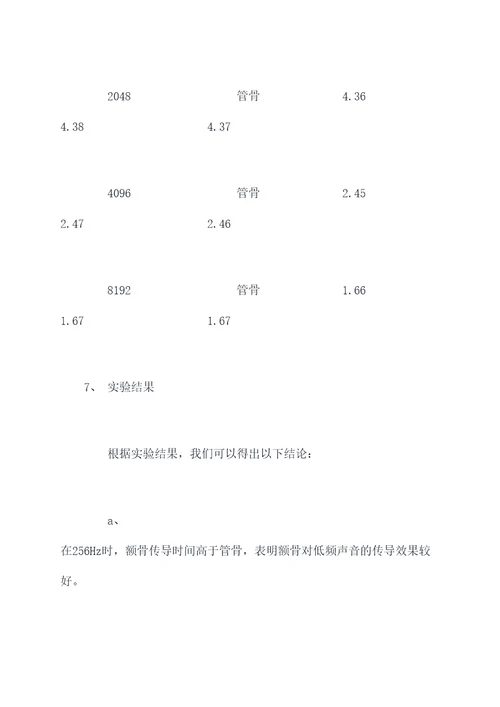 音叉骨传导实验报告