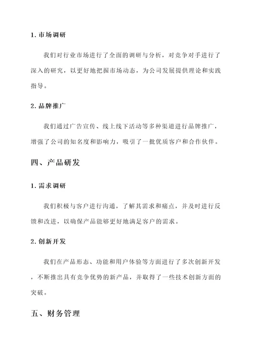 新成立公司的工作总结汇报