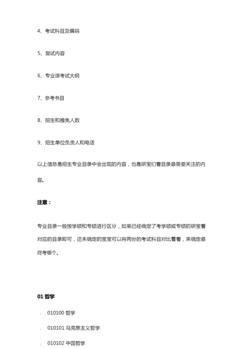 考研专业目录大全·十三大学科.docx
