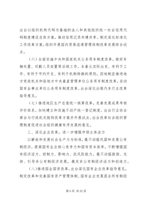 关于XX年深化经济体制改革重点工作的意见 (2).docx