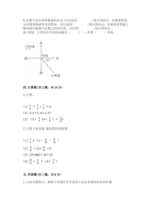 2022人教版六年级上册数学期末测试卷（实用）.docx