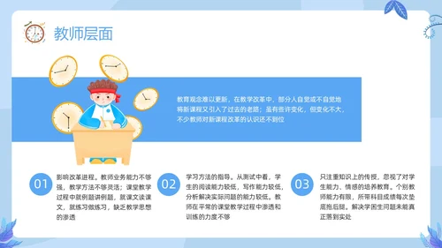 蓝色插画期末质量分析PPT模板宣传PPT动态PPT