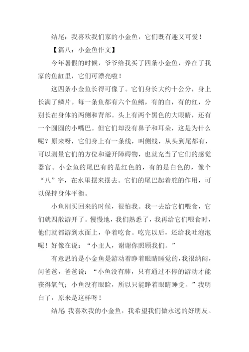 小金鱼作文结尾.docx