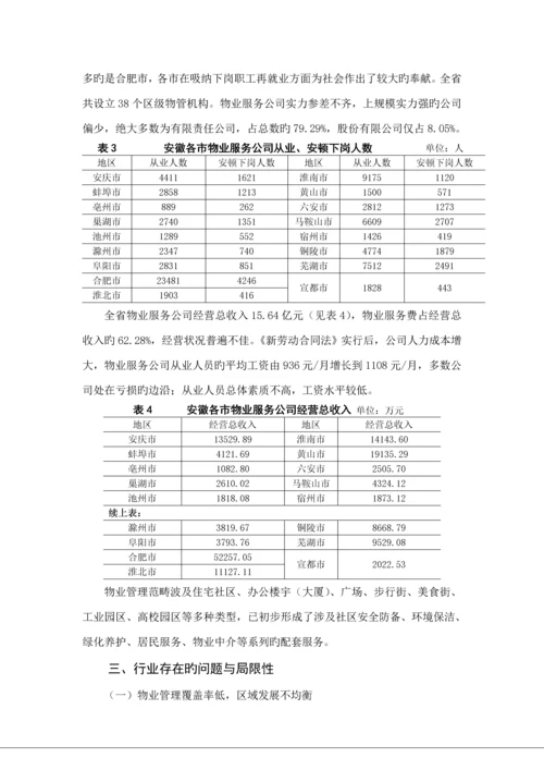 安徽省物业管理行业专题调研综合报告.docx