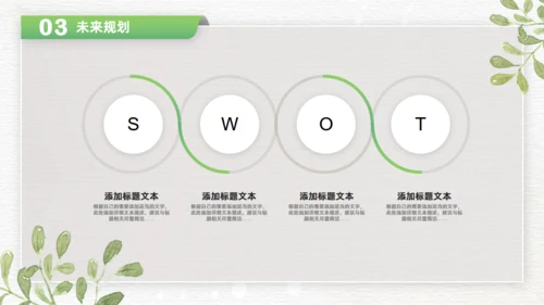 卡片式创意绿色清新风商务通用PPT模板