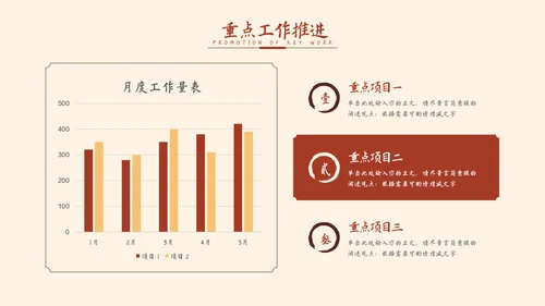 红色中国风通用工作计划总结汇报