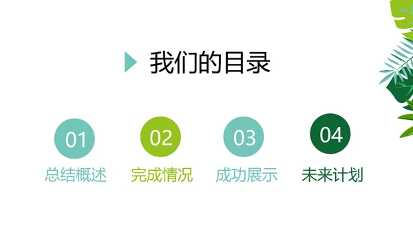 绿色小清新个人工作总结述职通用PPT动态模板