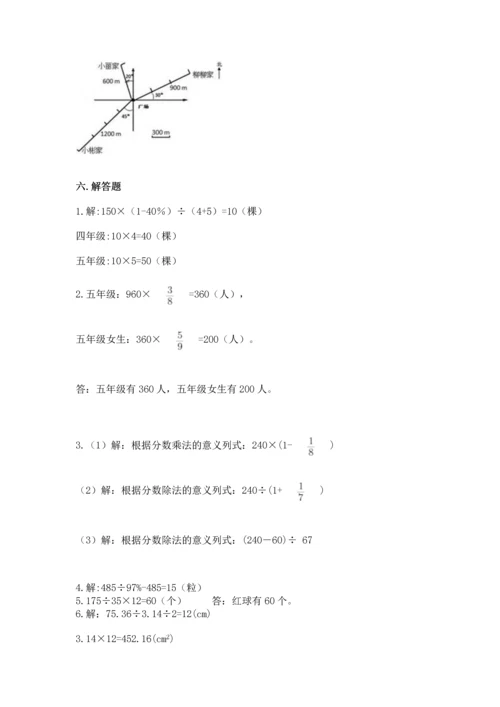 人教版六年级上册数学期末测试卷（综合题）word版.docx