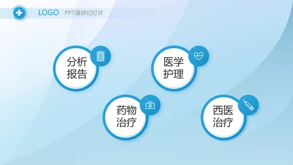 蓝色医疗医院急诊科年终总结PPT动态模板