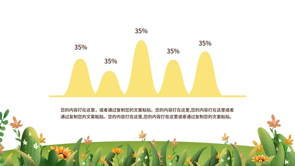 黄色卡通动物插画可爱幼儿教学PPT模板