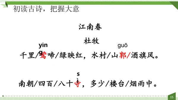 统编版语文六年级上册第六单元  18《古诗三首》课件