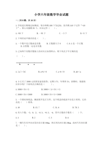 小学六年级数学毕业试题（综合题）.docx