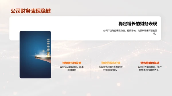 年度财务表现报告PPT模板