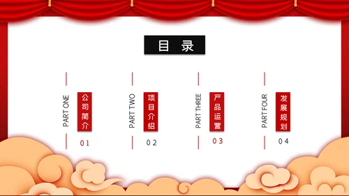 互创辉煌红色大气公司年会通用PPT模板