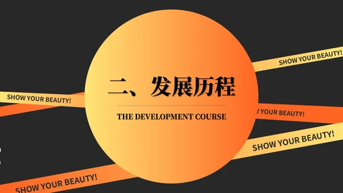 橙色快闪风时尚服装公司简介PPT模板