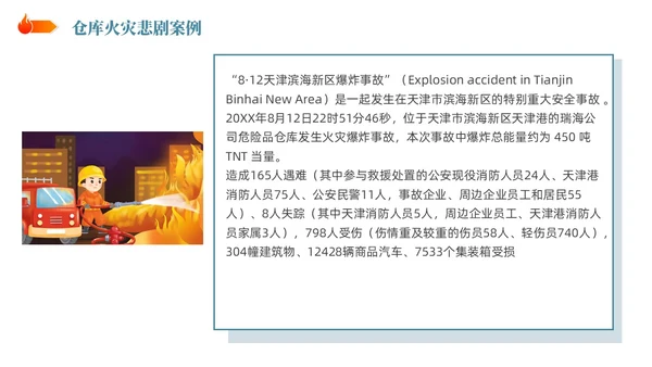 插画风简约仓储消防安全管理培训PPT课件全国消防日