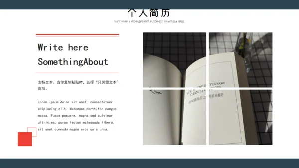 个人简历自我介绍自荐通用PPT模板