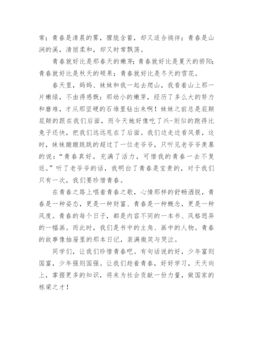 青春为话题议论文.docx