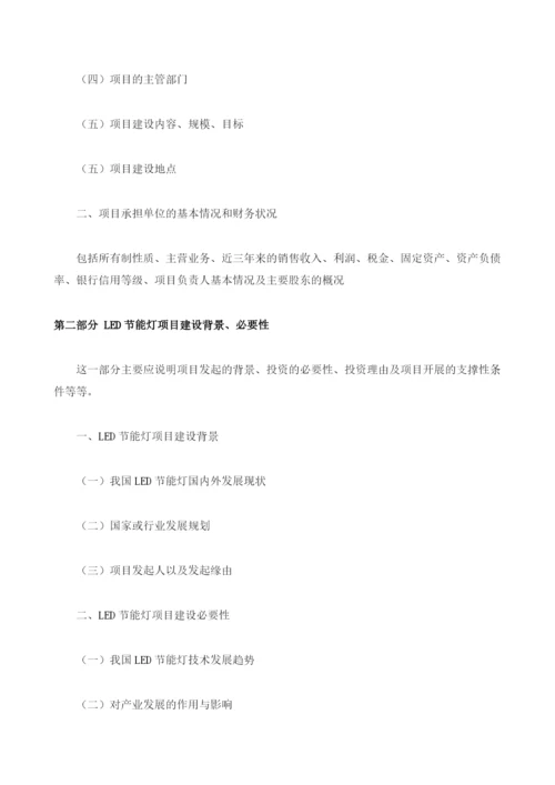 LED节能灯项目资金申请报告编制大纲.docx
