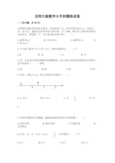 北师大版数学小升初模拟试卷精品（考点梳理）.docx