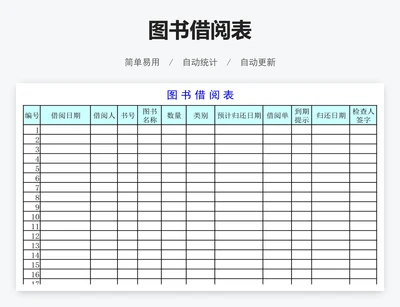 图书借阅表