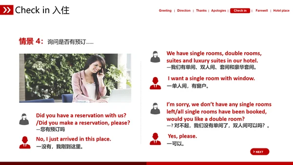 欧美风宾馆酒店基础英语培训教育PPT课件