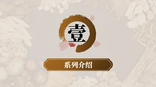 红棕色中医药产品介绍PPT模板