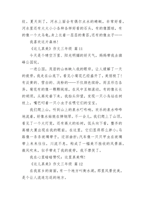 《这儿真美》作文三年级（精选13篇）.docx