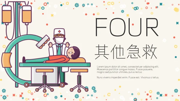 卡通简约急救常识通用PPT模板