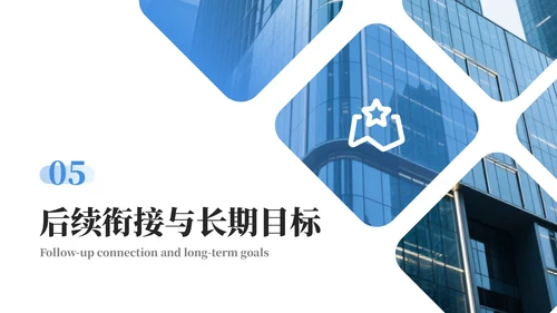 蓝色几何风项目汇报总结模板