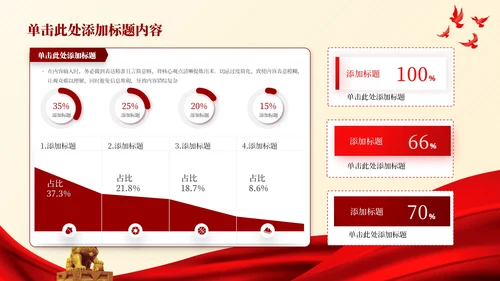 红色党政风以党的百年奋斗史 砥砺青年奋进之志党政风PPT模板