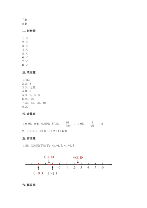 沪教版小学数学六年级下册期末检测试题精品（名师系列）.docx