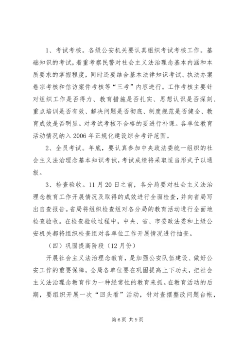 铁路公安局社会主义法治理念教育工作方案 (2).docx