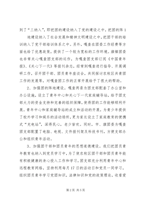 团支部工作汇报材料[范文大全] (3).docx