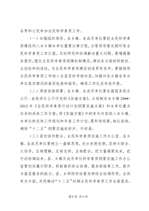 县委书记在全民科学素质工作会议上的讲话.docx