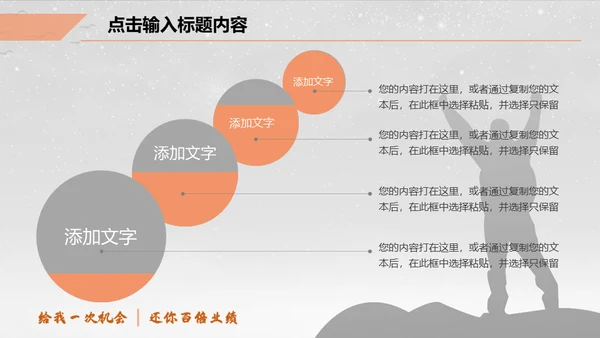 一个人前行得岗位竞聘晋升通用PPT模板