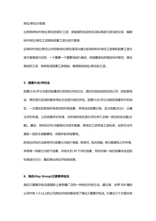 HR需要掌握的岗位评估的7种经典方法.docx