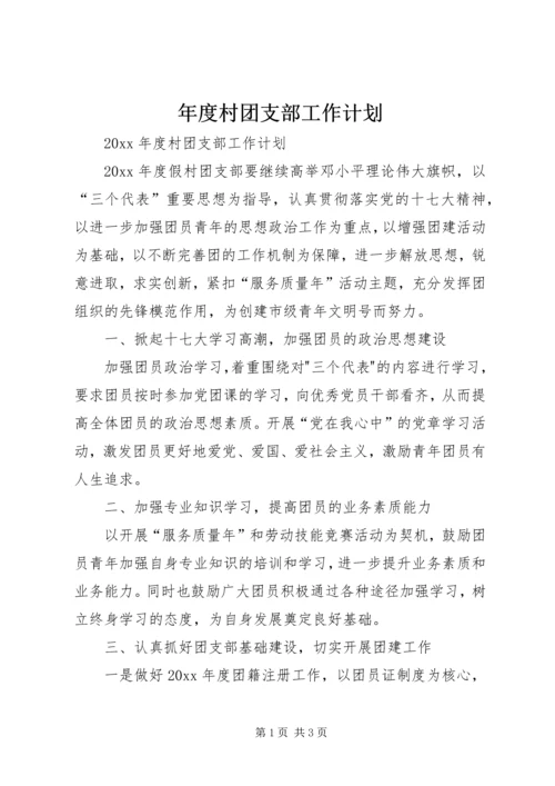 年度村团支部工作计划 (2).docx