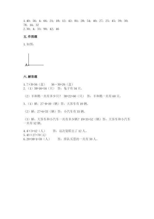 人教版二年级上册数学期末测试卷（达标题）word版.docx