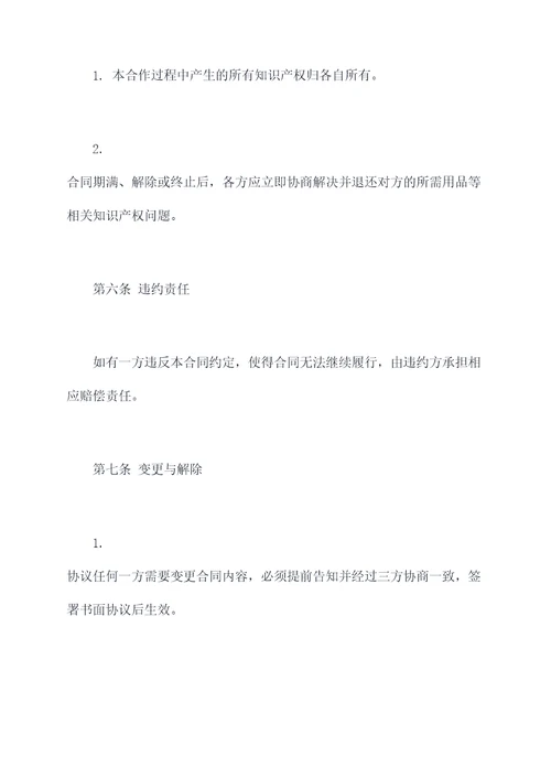 三方政府合作框架协议