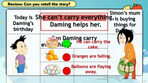 外研社六下 Module4 Unit2 The apples are falling down