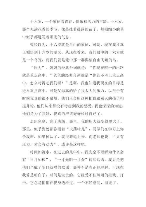 十六岁的花季作文记叙文.docx
