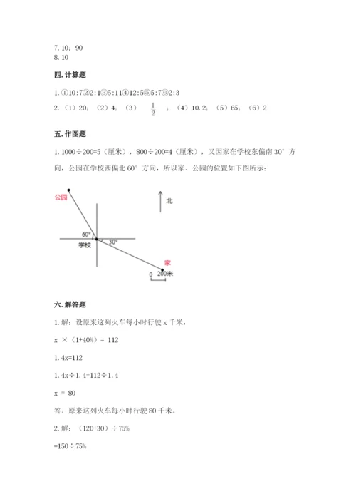 小学数学六年级上册期末测试卷（实用）word版.docx