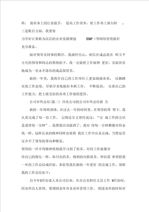 有关公司终总结