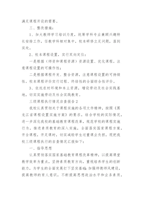 三级课程执行情况自查报告.docx