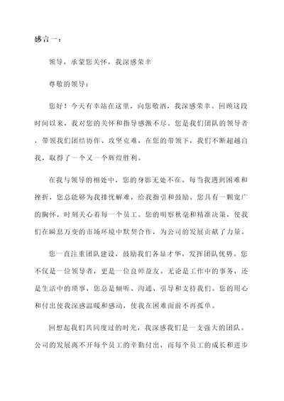 关于给领导敬酒的感言