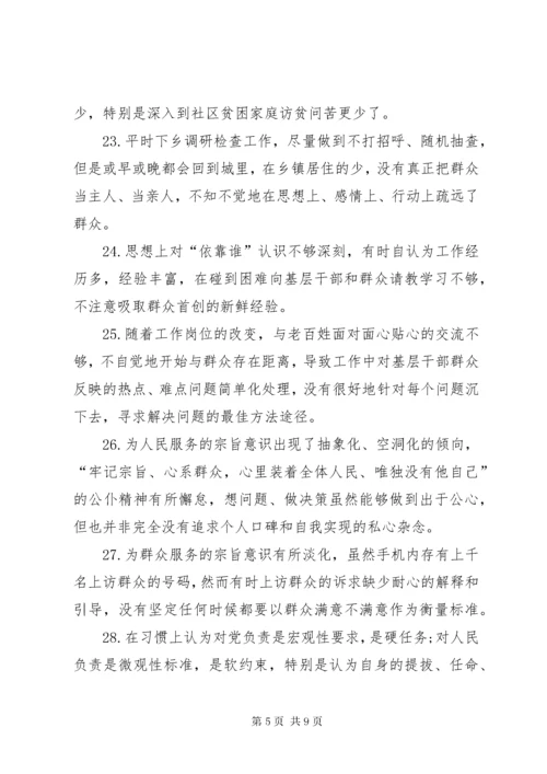 党员意识方面存在的问题清单.docx