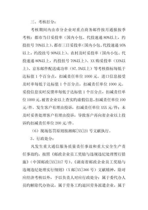 邮政通信服务质量管理考核制度.docx